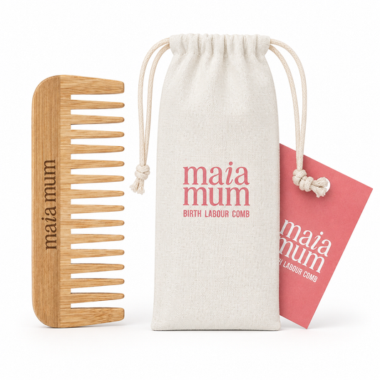 Maia Mum wooden labour comb for birth with storage bag
