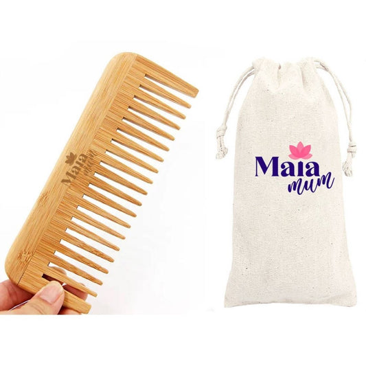 Maia Mum Wooden Labour Comb + Bag