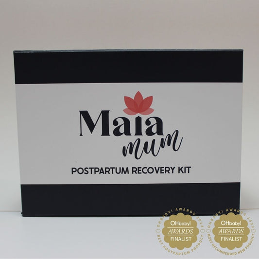 Maia Mum Postpartum Kit – a thoughtfully curated bundle of must-haves to support new mums after birth. Includes soothing perineal gel packs, a peri bottle for gentle cleansing, soft reusable breast pads, and more. Designed for comfort, healing, and making recovery just that little bit easier!