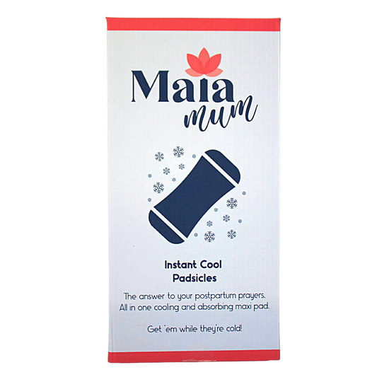 Padsicles Instant ice maxi pads disposable cold maia mum. fourth trimester. baby shower gift