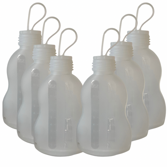 Reusable Silicone Breast Milk Storage Bottle 250ml - 6 Pack